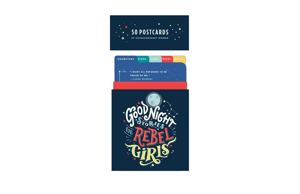 Good Night Stories for Rebel Girls: 50 Postcards of Women Creators, Leaders, Pioneers, Champions, and Warriors