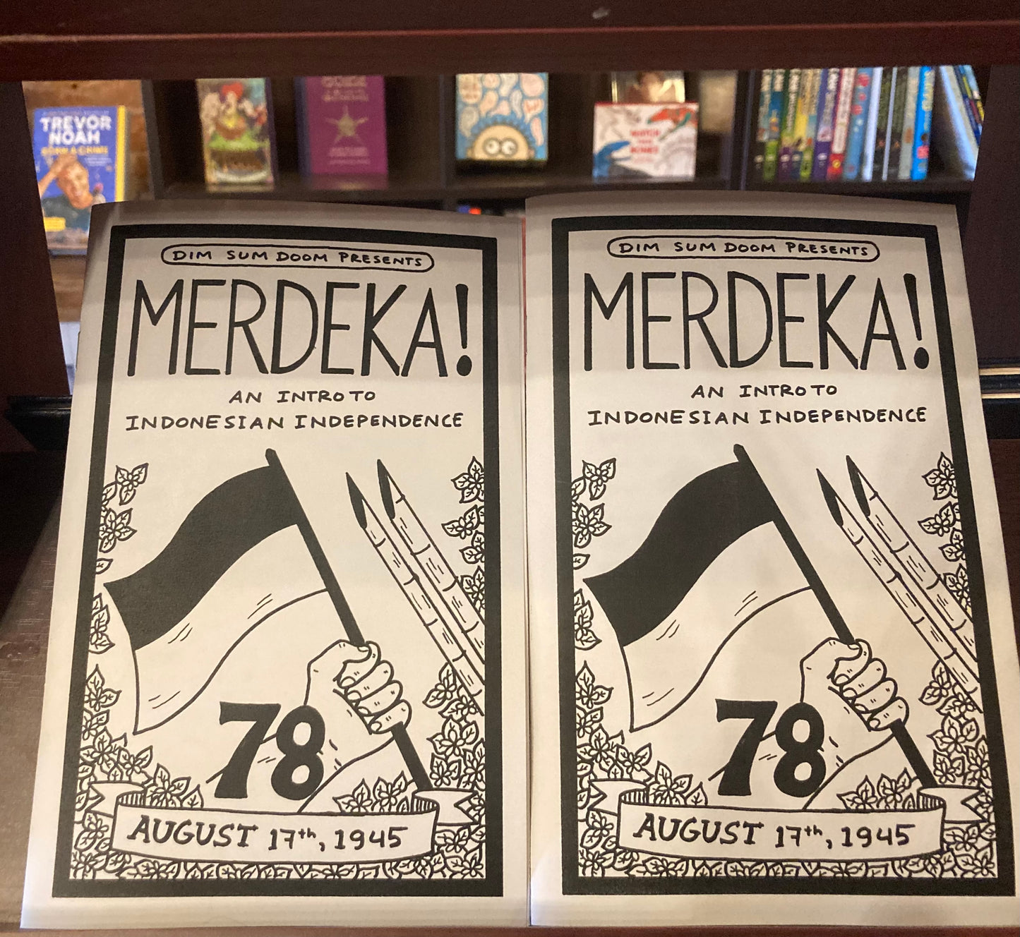 Cover image of 'Road to Freedom: An Introduction to Indonesian Independence - Zine Edition' on Chukaruka.com, featuring illustrative artwork that represents the journey of Indonesia's transformation from colonial rule to sovereignty