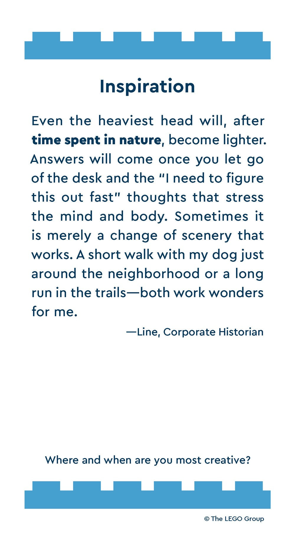 Lego How We Create Inspiration Deck