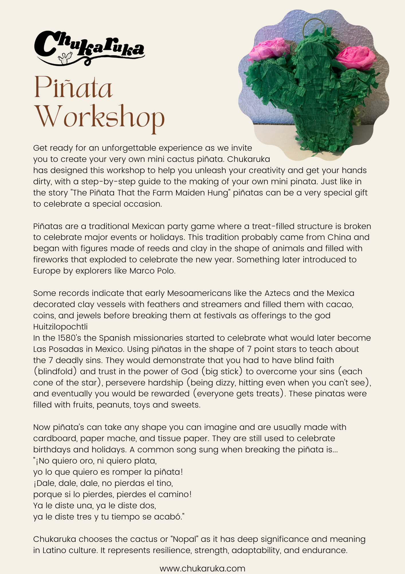 Piñata workshop