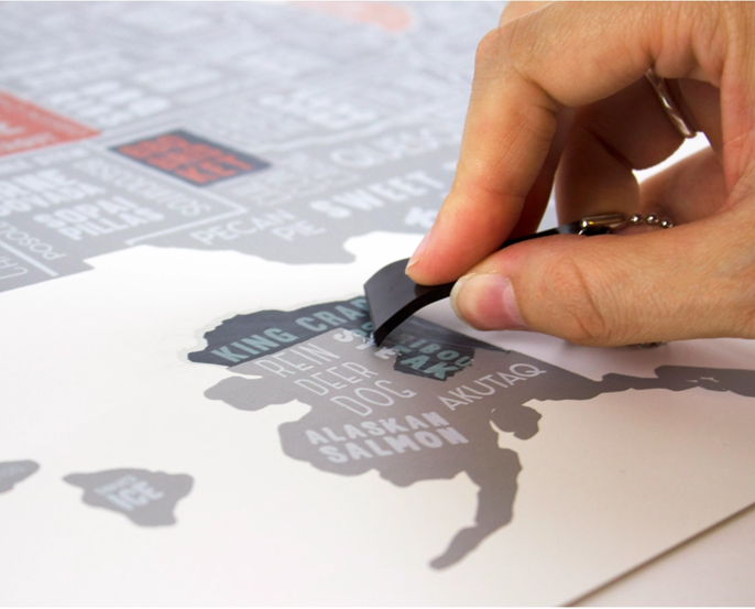 Eat Your Way Through the USA - Scratch Off Poster