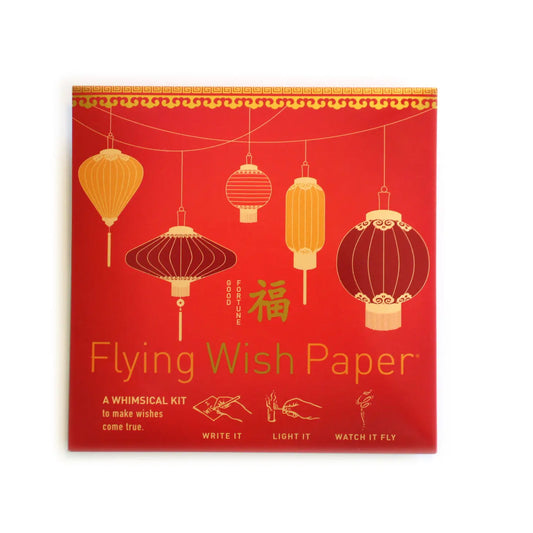FLYING WISH PAPER 'Good Fortune' / Mini kit with 15 Wishes + accessories