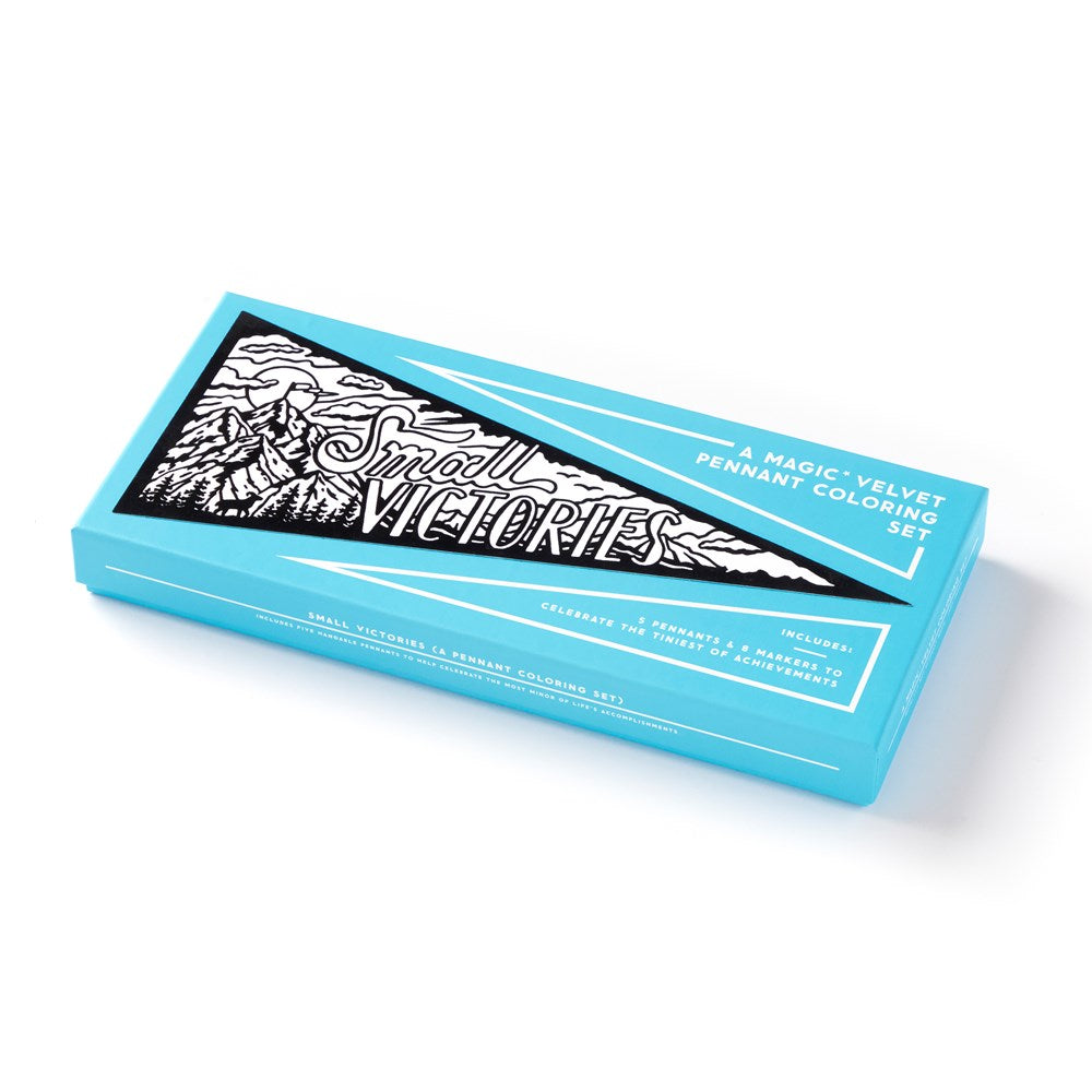 Small Victories Magic Velvet Pennant Coloring Set