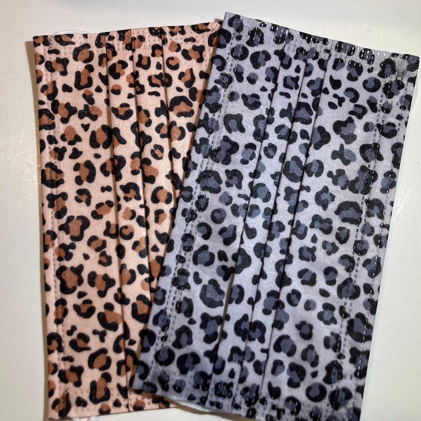 Cougar print brown and grey and black. Facemask