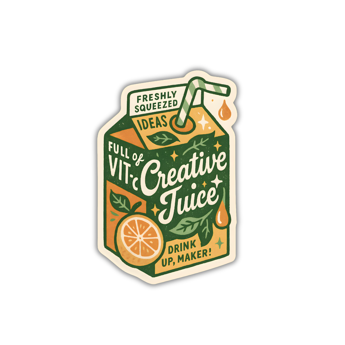Creative Juice Sticker, Motivational Artist & Maker Decal