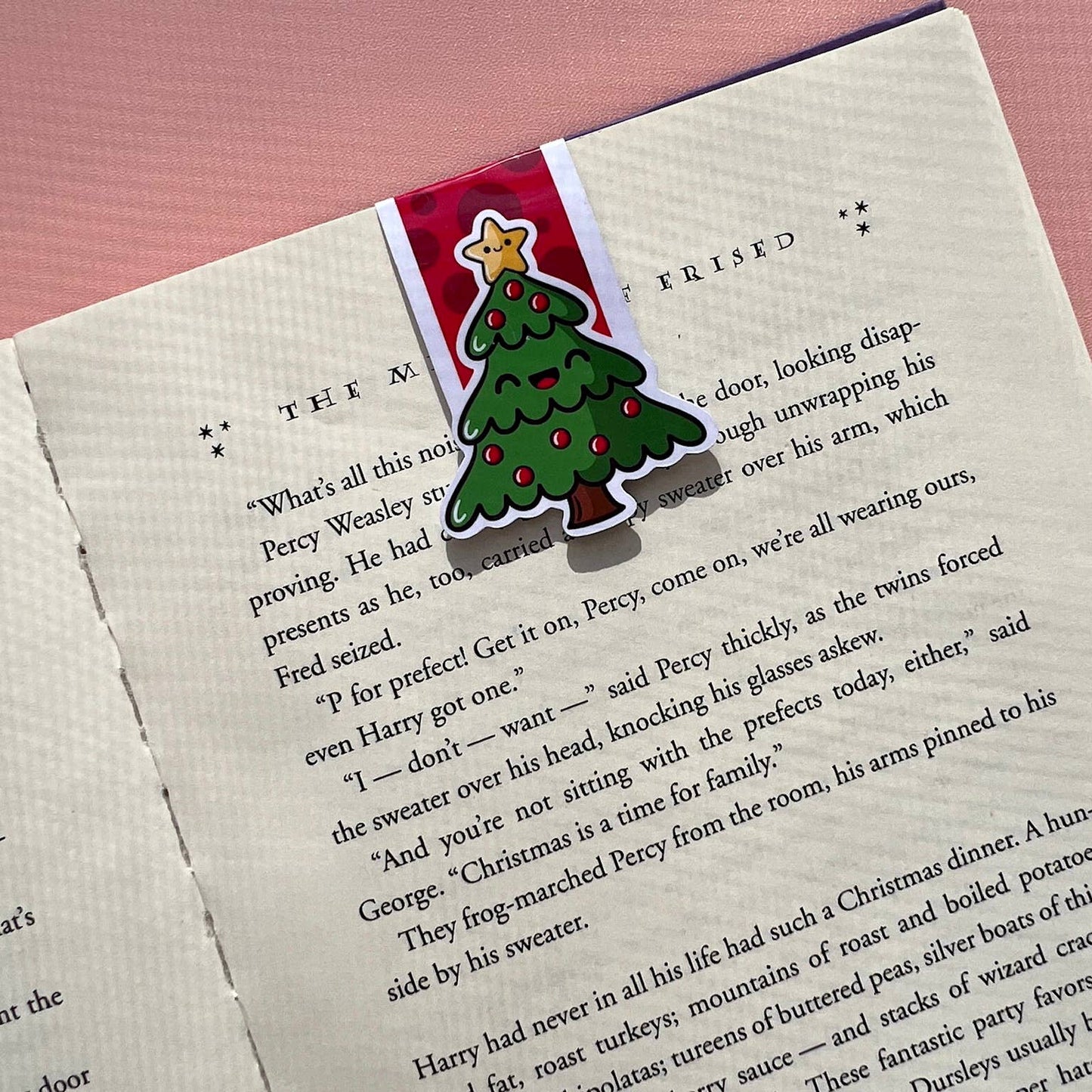 Kawaii Christmas Tree Magnetic Bookmark