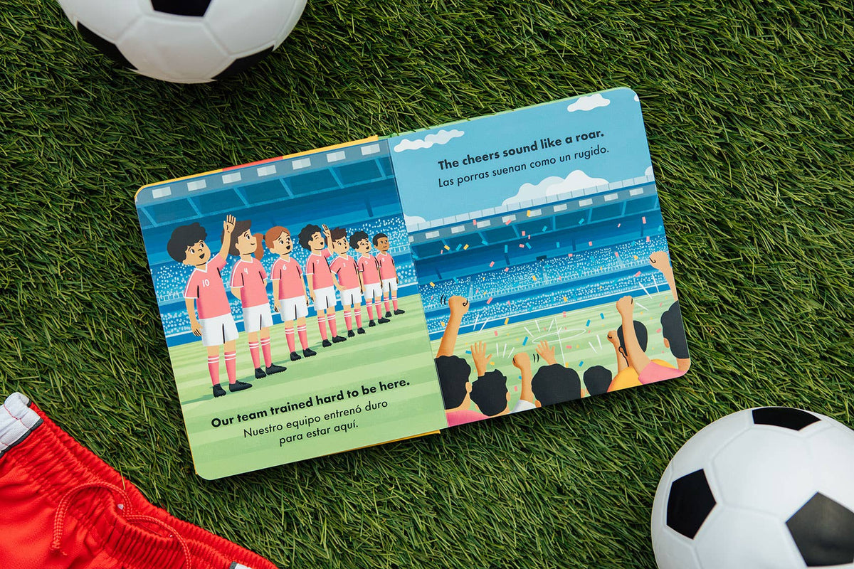 A Giftable Bilingual Board Book for Soccer-Loving Families