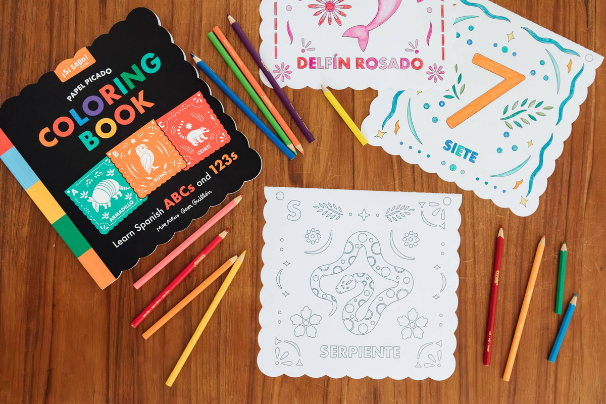 Papel Picado Spanish Coloring Book