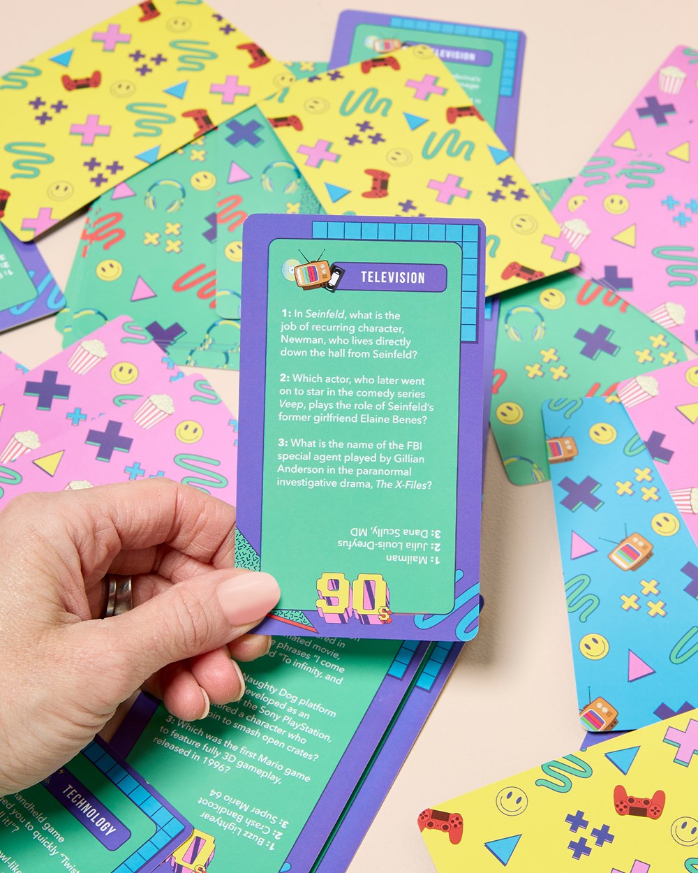 90s Trivia Card Game - Fun Adult Party Game