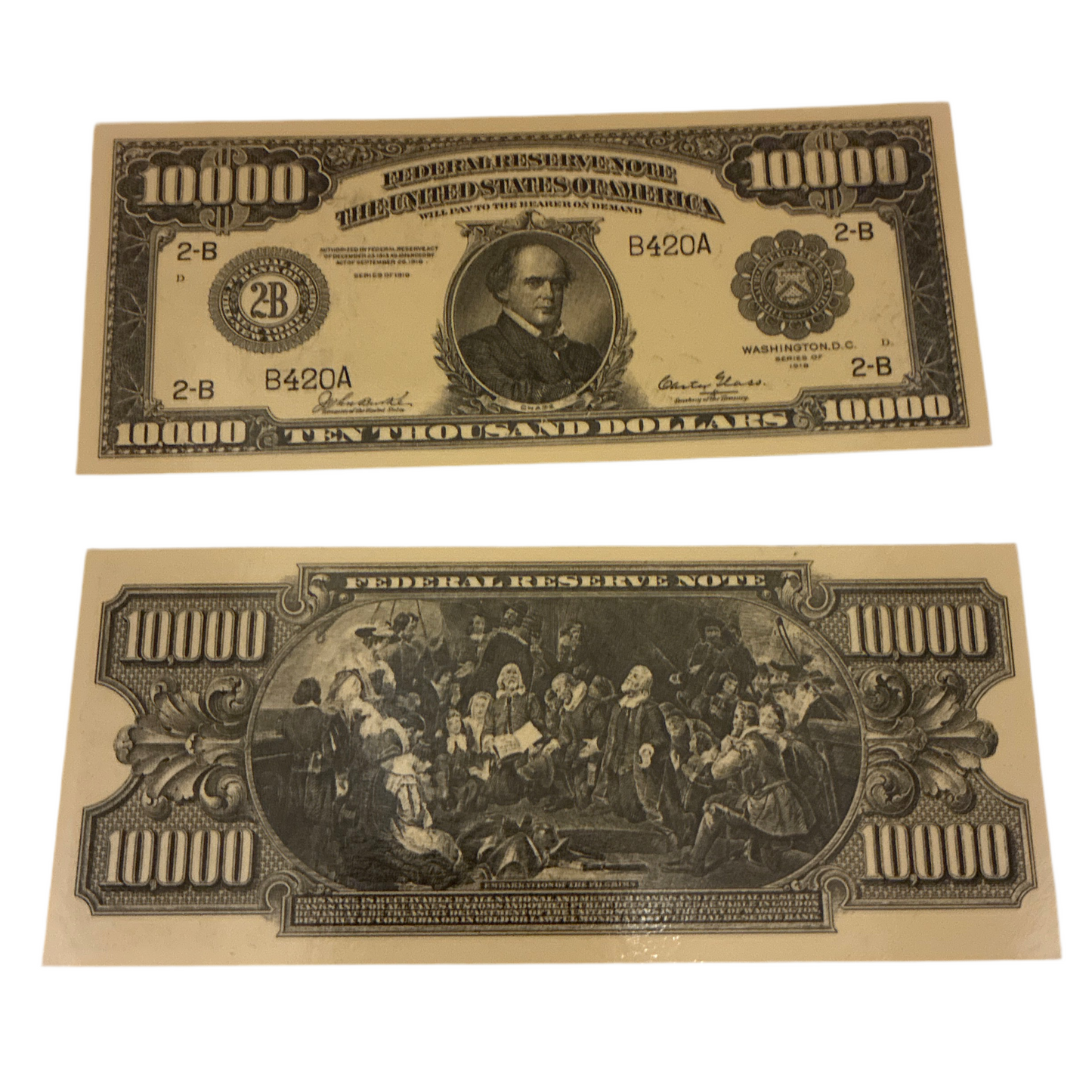 $10,000 Salmon P. Chase Bookmark