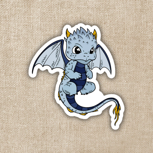 Blue Baby Dragon Sticker