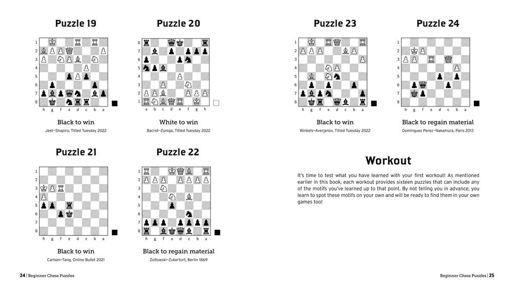 Beginner Chess Puzzles: 500 Practice Exercises to Take Your Game to the Next Level