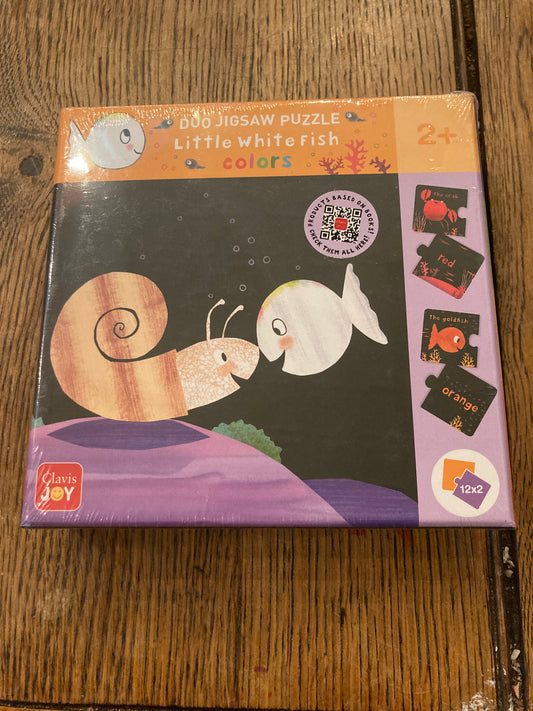 Duo jigsaw puzzle little white fish