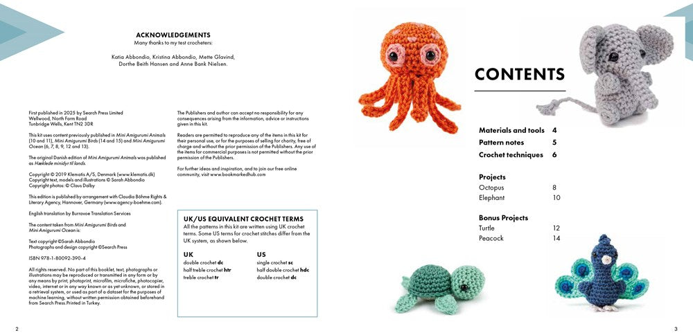 Mini Amigurumi Animals Kit: 2 Complete Projects & 2 Bonus Patterns