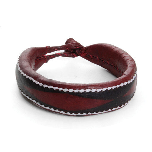 Red Nigerian Leather Bracelets