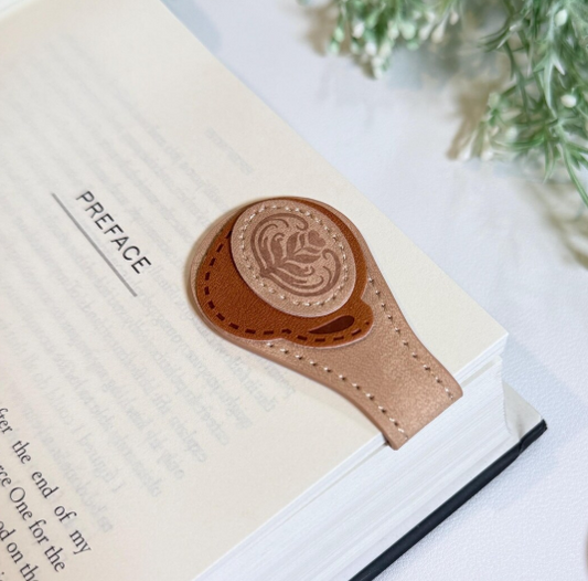 coffee leather bookmark