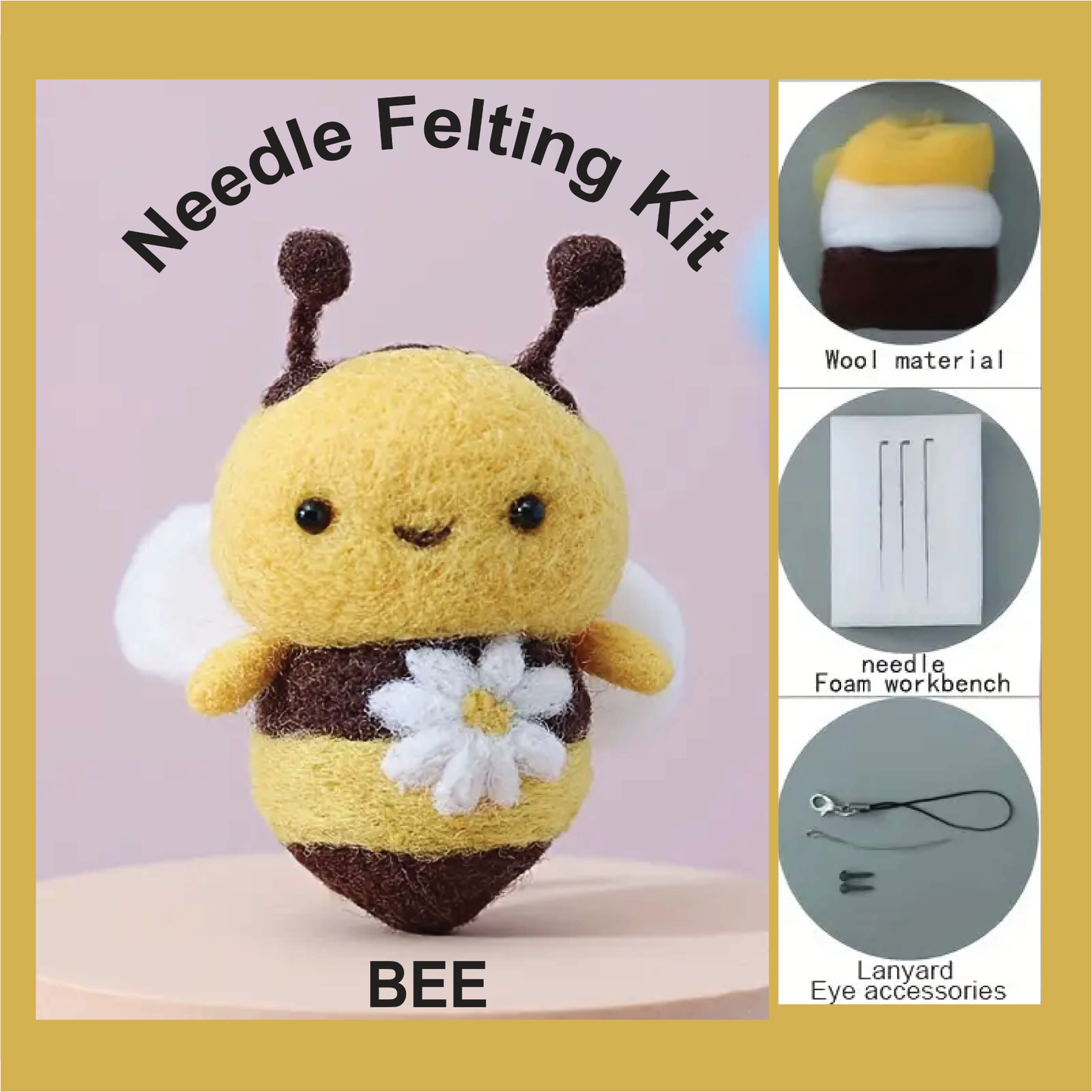 Bee Needle Felting Kit