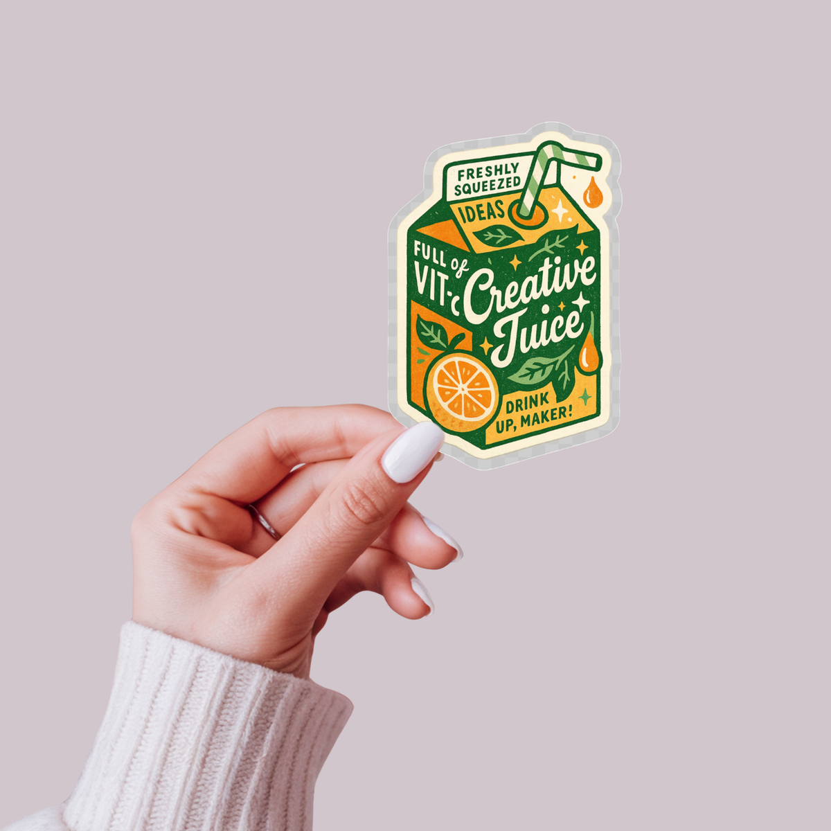 Creative Juice Sticker, Motivational Artist & Maker Decal