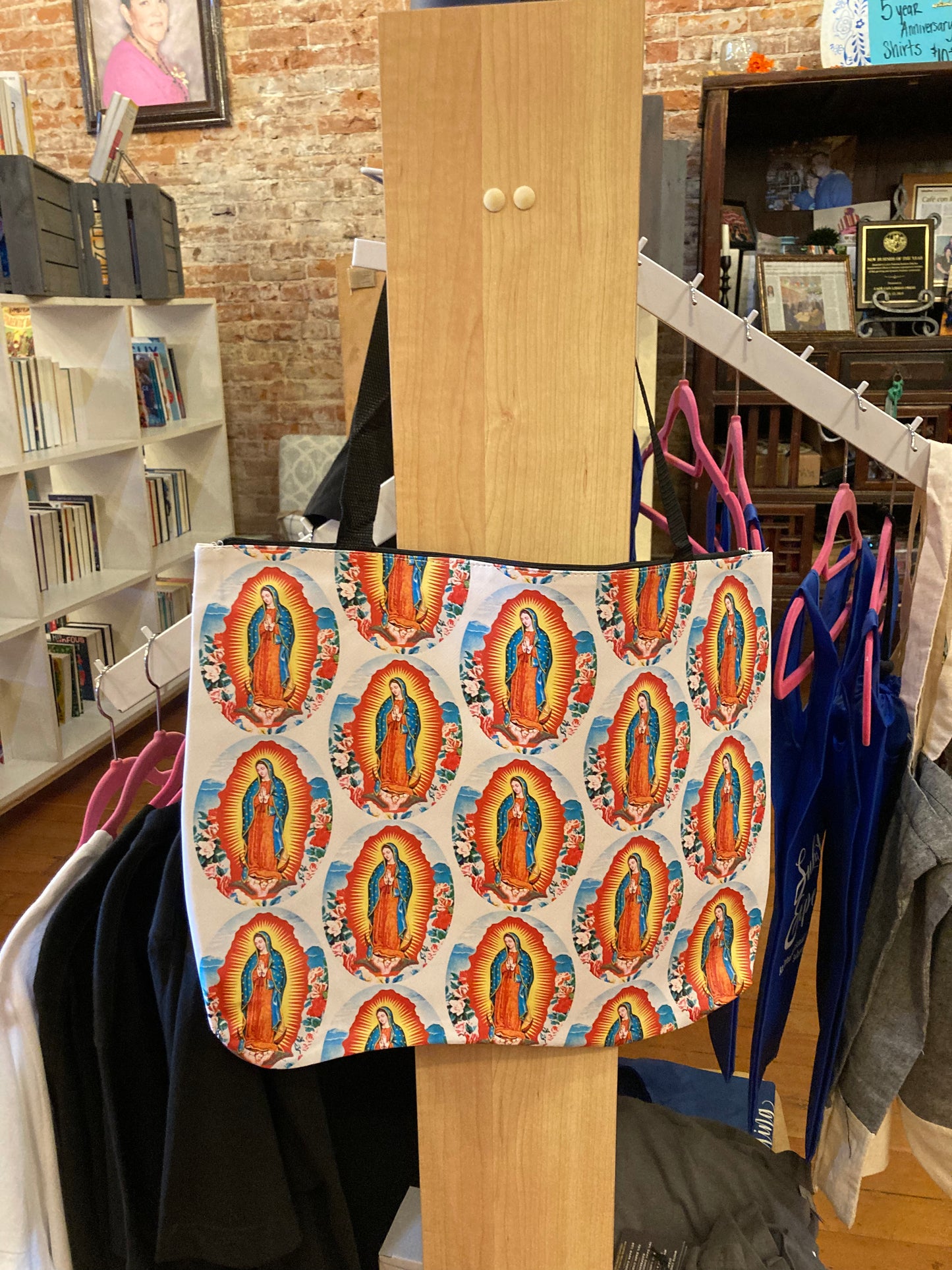 Virgen Maria themed tote