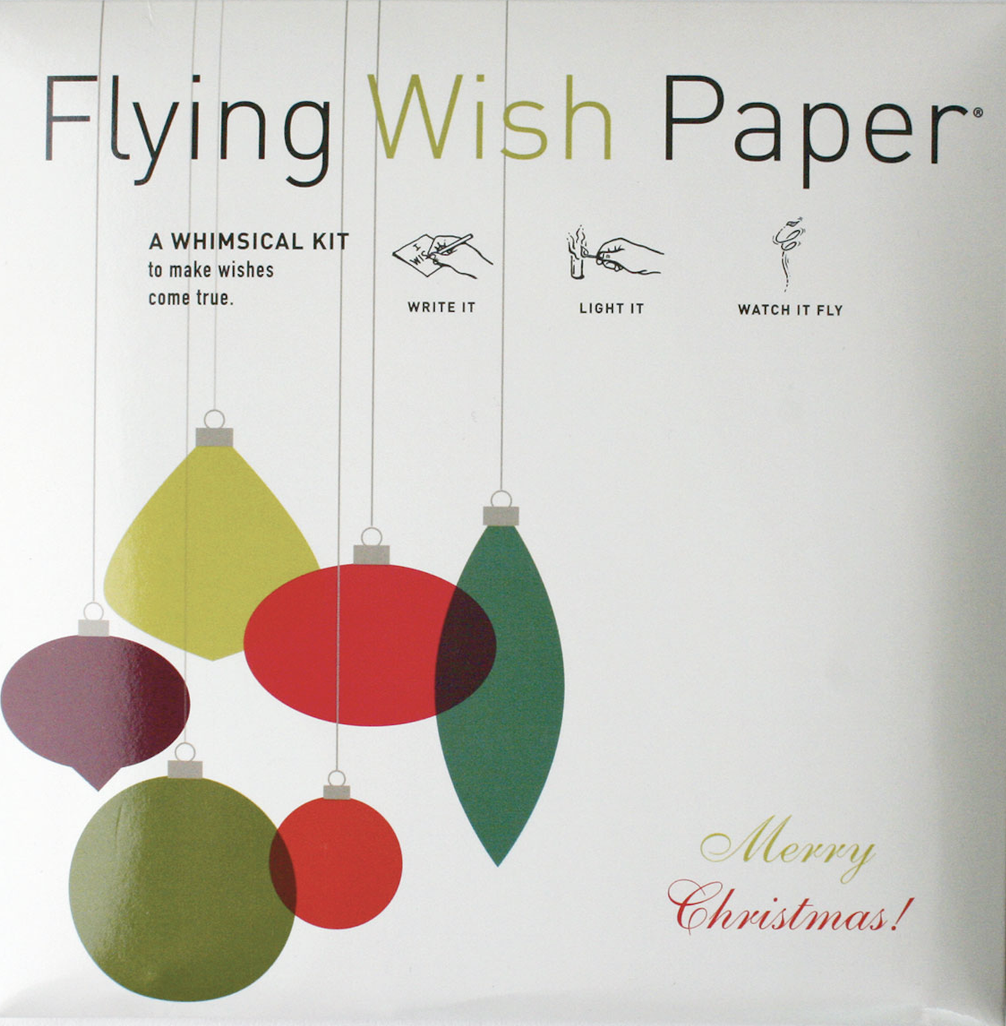 FLYING WISH PAPER 'Retro Ornament' / Large Kit with 50 Wishes + accessories