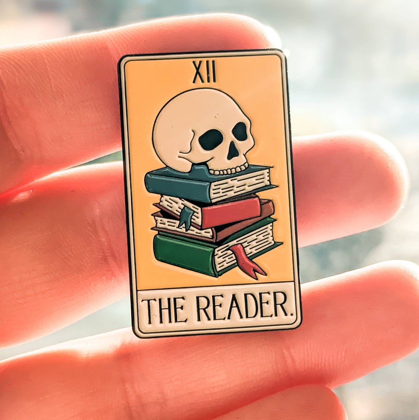 Enchanting Tarot-Inspired Reader Enamel Pin