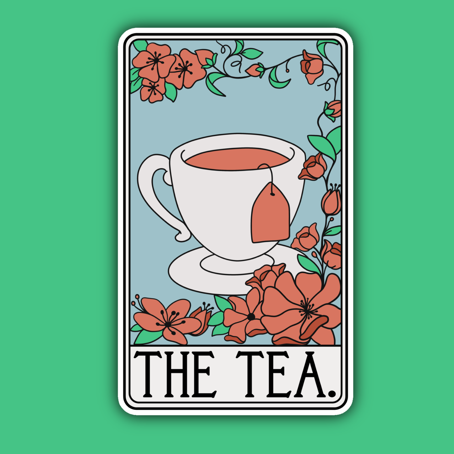 The Tea Tarot Card Sticker