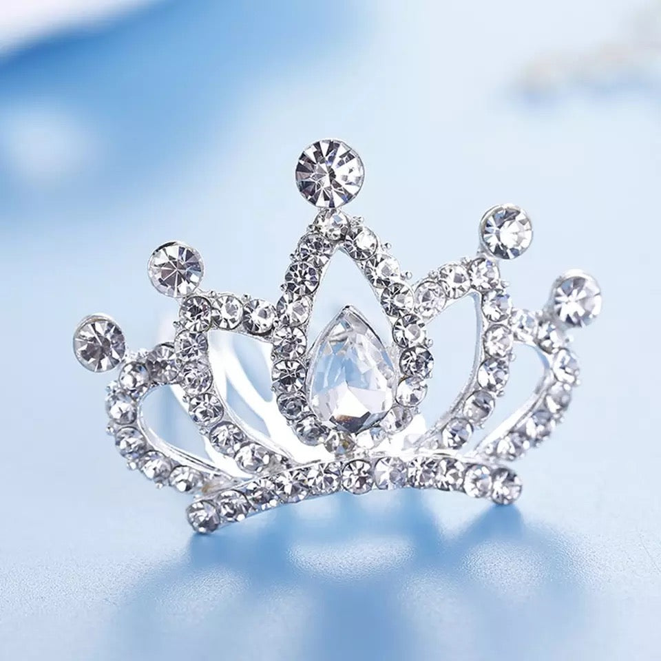 princess style tiara with rhinestones
