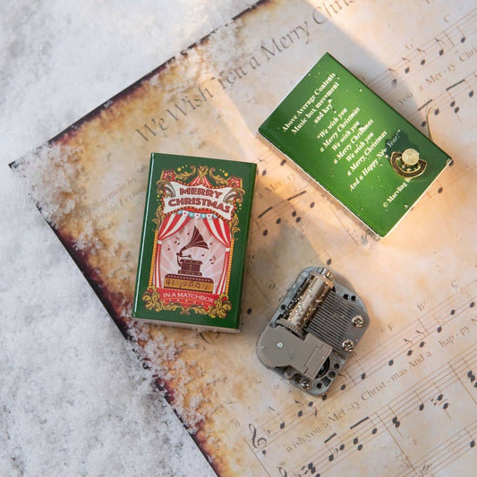 We Wish You A Merry Christmas Music Box In A Matchbox