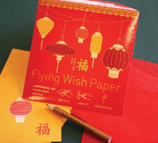 FLYING WISH PAPER 'Good Fortune' / Mini kit with 15 Wishes + accessories