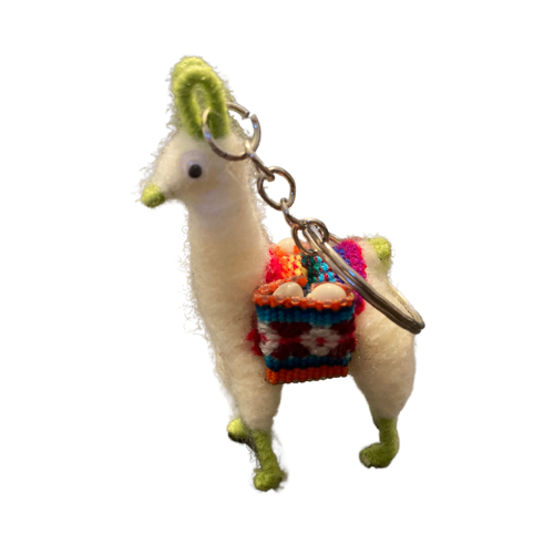 Image of alpaca/llama keychain 