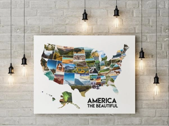 16x20 inch poster to track your travels, inspire adventures, what states you have camped in, and complete your bucket list!