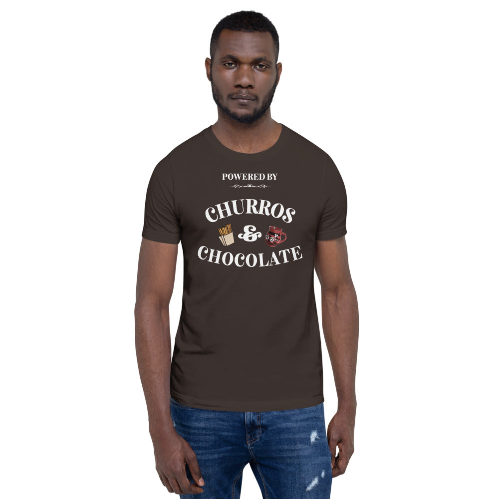 churros and chocolate brown t-shirt male 