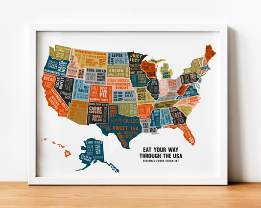 6x20 inch poster to track your taste buds and your travels at the same time.