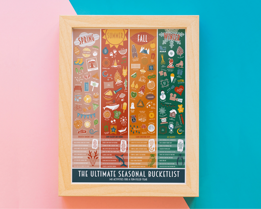 Kids Seasonal Bucket List Scratch Off Poster
