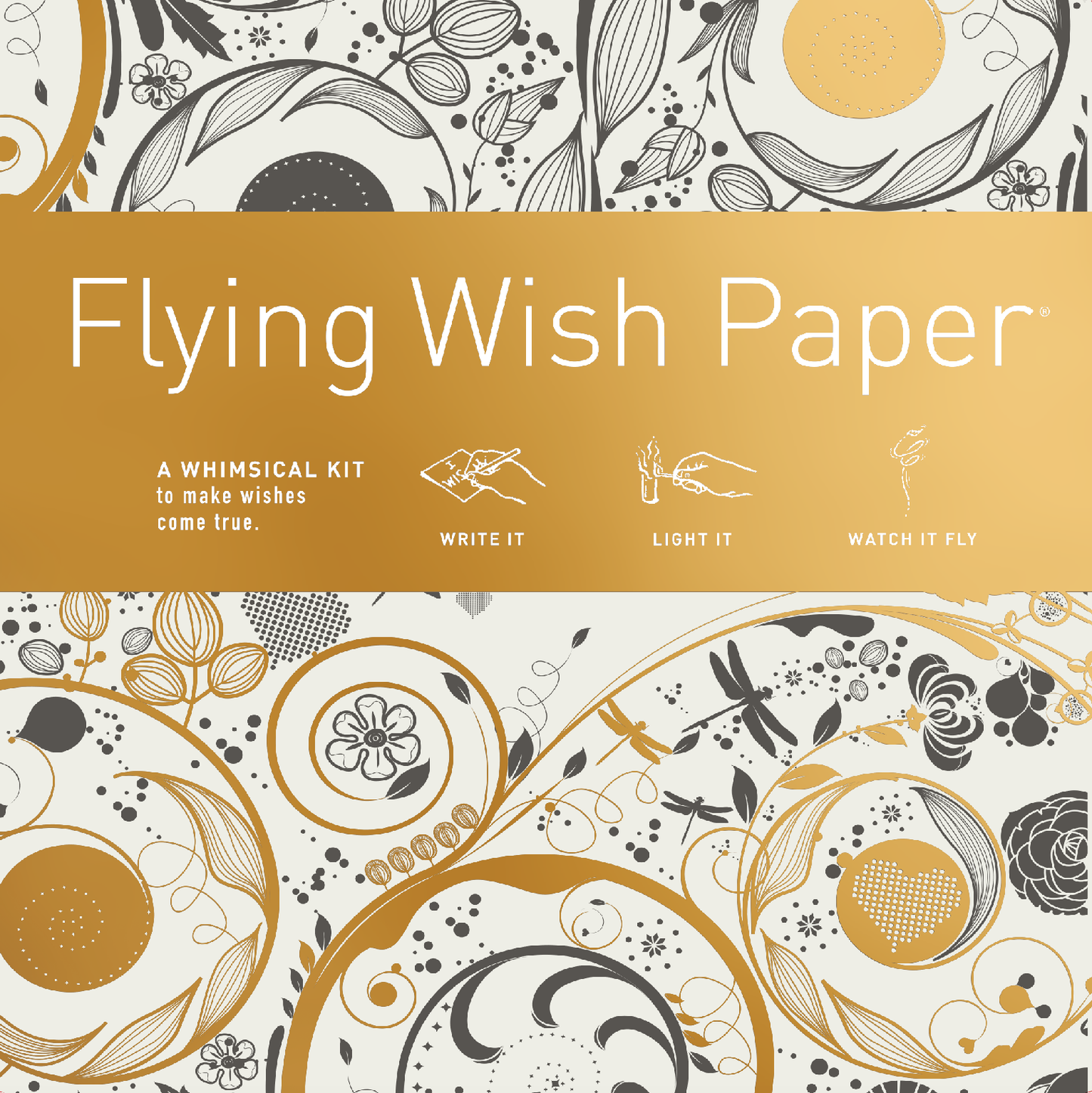 FLYING WISH PAPER 'Swirls' / Large Kit with 50 Wishes + accessories