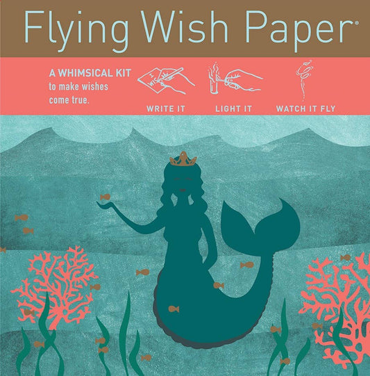 FLYING WISH PAPER 'Mermaid' / Mini kit with 15 Wishes + accessories