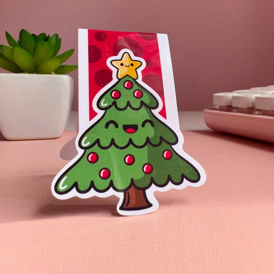 Kawaii Christmas Tree Magnetic Bookmark