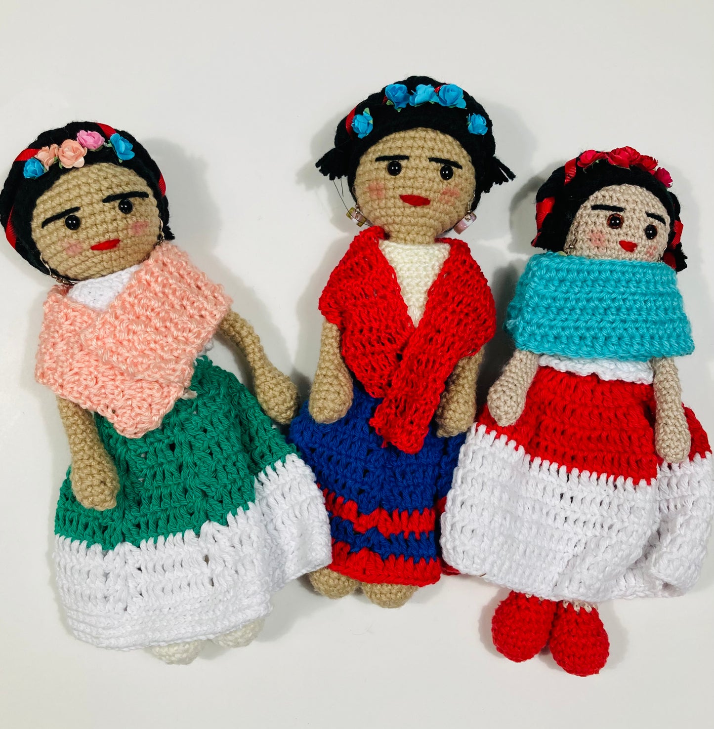Handmade Crocheted Frida Doll