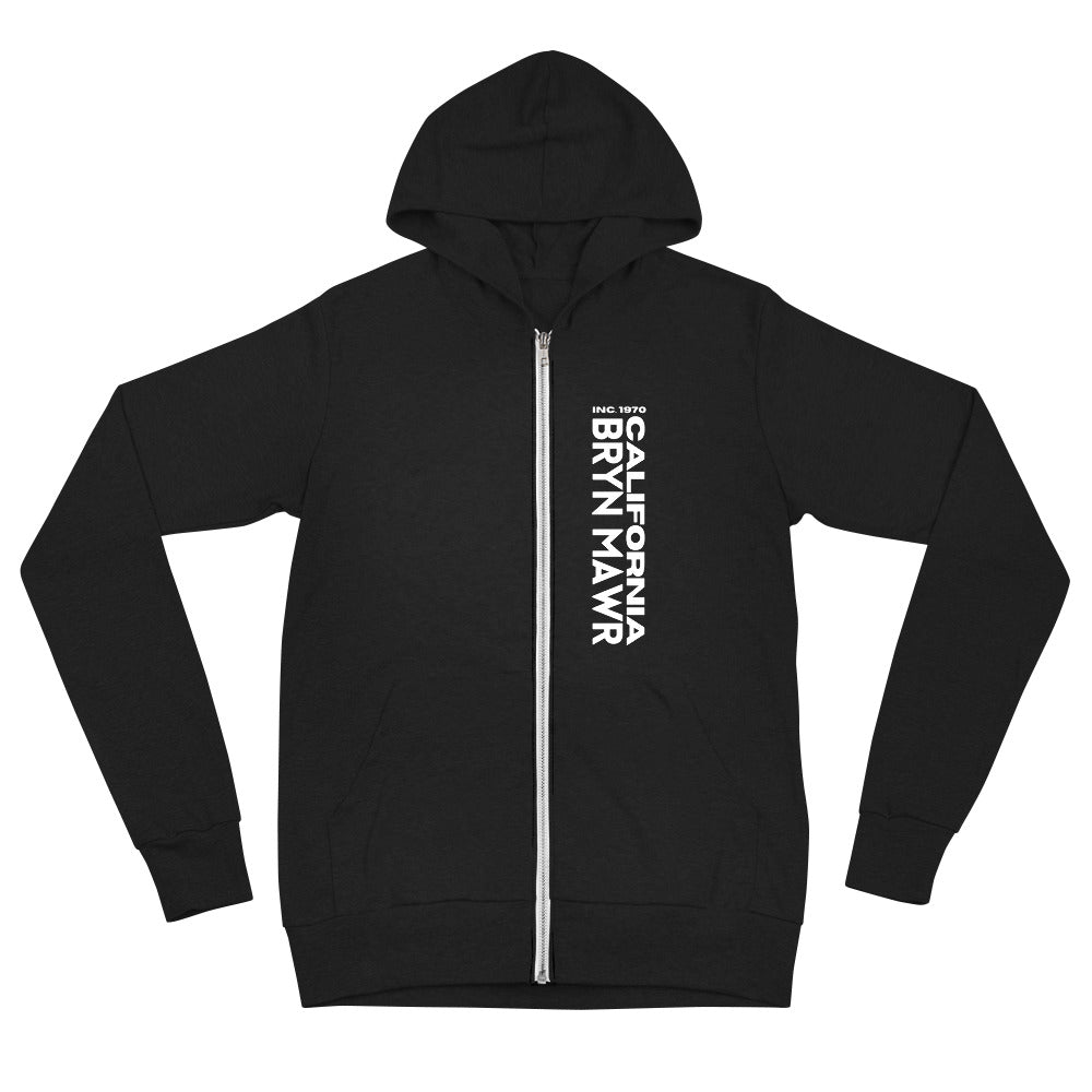 Bryn Mawr Unisex zip hoodie